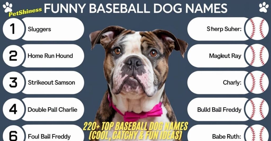 Funny Baseball Dog Names