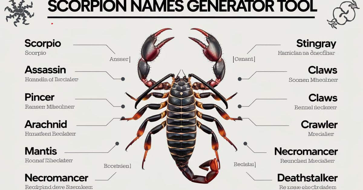 Scorpion Names With Meanings          [+ Names Generator]